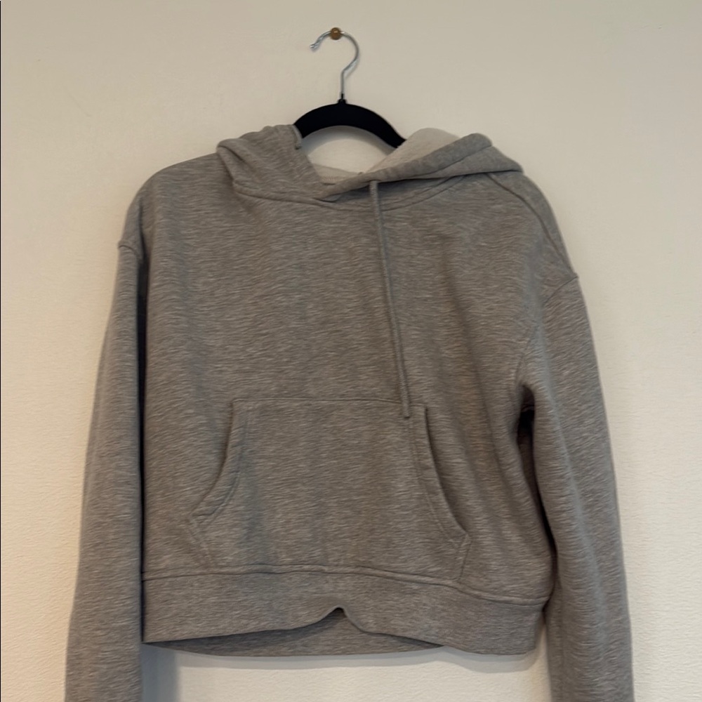 Gray Cropped Medium Women's Hoodie